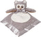 Bearington Collection Owl Plush Stuffed Animal Security Blanket Lovey - 15 in Gray Satin Trim Owl Lovey Blanket - Soft Baby Blankie & Toy for Newb...