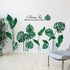 RW-1001 Removeable 3D Green Plants Wall Stickers DIY Fresh Leaf Home Wall Decoration Art Decor Wall Decal Peel and Stick Murals for Girls Kids Bab...