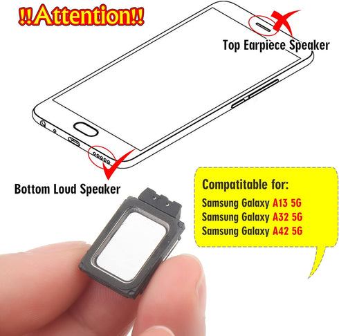 YWLRONG for Samsung Galaxy A32 5G Loud Speaker Replacement for Samsung Galaxy A13 5G Loudspeaker A42 5G A136 A326 A426 Ringer Speaker Buzzer Assem...