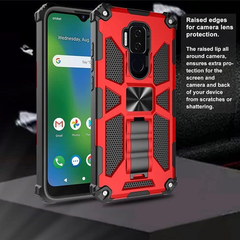 Ailiber for Cricket Influence Phone Case, AT&T Maestro Plus (V350U) Case with Screen Protector, for Magnetic Car Mount, Kickstand Holder, Shockpro...
