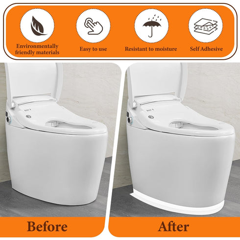 White Caulk Tape Waterproof Self Adhesive, 2 Rolls Toilet Caulk Sealant Tape,Bathtub Caulk Sealing Strip Tape for Kitchen,Bathroom Caulking Tape,F...