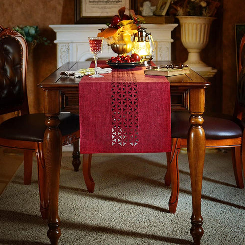 ARTABLE Rectangle Table Runners Fabric Home Garden Table Runner with Well-Trimmed Edge for Picnics Indoor and Outdoor Dining Holiday Long Tables (...