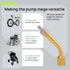 Bike Pump Floor, Advanced Bike Tire Inflator, Bicycle Hand Air Pump with Dual Presta and Schrader Valves, Handheld Bike Pump, Suitable for Road an...