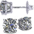 14K Solid Gold Post & Silver Simulated Diamond Stud Earrings-cubic zirconia earrings studs .30ct to 8.00ct...
