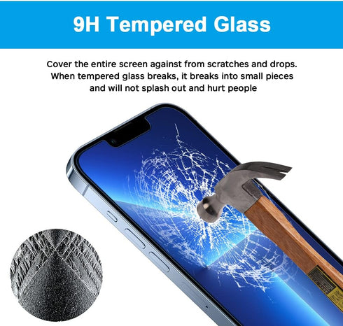 Anti-Blue Light Screen Protector for iPhone 13 Pro Max/iPhone 14 Plus, Eye Protection 9H Tempered Glass, Anti Blue Ray Glass Screen Cover, Blue Li...