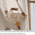 Women Canvas Tote Bag with Multi Pockets High Capacity Handbag Leisure Bag for Mommy Storage Bag...