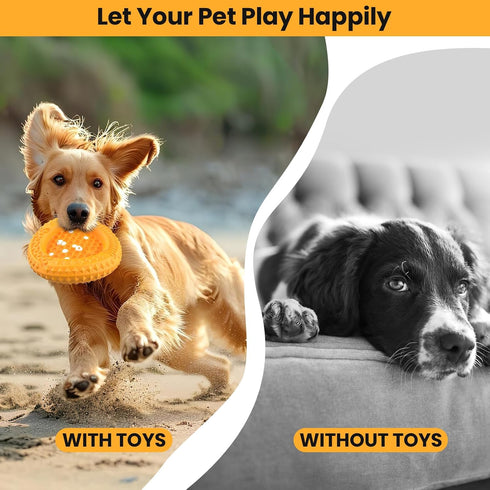 Dog Toys for Aggressive Chewers,Indestructible Natrual Rubber Dog Toy for Large Medium Small Dogs,Beef Flavor Tough Dog Chew Toy,Stress Release Ga...