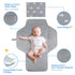 Portable Changing Pad Travel - Waterproof Compact Diaper Changing Mat with Built-in Pillow - Lightweight & Foldable Changing Station(Cute Elephant...
