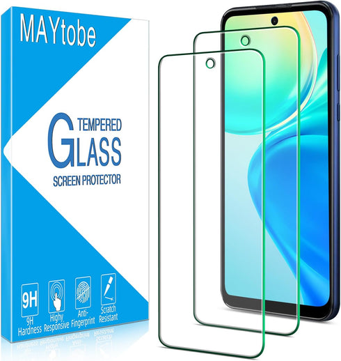 MAYtobe [2-Pack Screen Protector Designed for Motorola Moto G Play (2023) Tempered Glass, Bubble Free, Case Friendly...