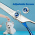 Blue & Silver Chunker Dog Grooming Scissors with Decorative Imitation Diamond Sharp and Durable 7.0'' 9CR Stainless Steel Pet Cat Trimming Shears ...