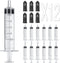 12 Pack - 5ml Plastic Syringes Separate Sterile Packaging Small Syringe Without Needle for Plant Hydroponic Liquid Measurement Pets Feeding Tools ...