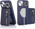 ?????? for iPhone 15 Case magsafe Compatible iPhone 15 case with Card Holder for Men iPhone 15 Wallet case Detachable Magnetic Leather Zipper Phon...