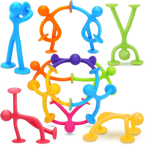 Suction Toys Sensory Fidget Toys for Kids: 21 Pack Creative Suction Sensory Toys Bath Toys for Toddlers Boys Girls - Fidget Travel Toys for Classr...