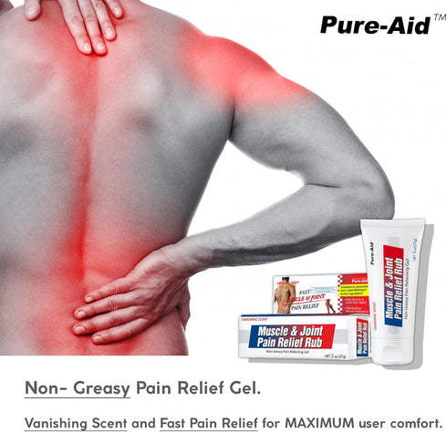 Muscle & Joint Pain Relief Rub, Fast Relief from Minor Arthritis, Backache, Muscle & Joint Pain Non-Greasy Cream, 2oz (4pk)...