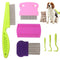 Tick flea comb for dogs 7pcs Metal flea brush for indoor Cats Lice combs for thick hair Pet tear stain comb Fine tooth comb Large and Small dog co...