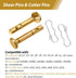 738-04124A Snowblower Shear Pins Fit for Hon da Cub Cad et 738-04124A Shear Pins Replacement & 714-04040 Cotter Pins Compatible with Troy Bilt, MT...