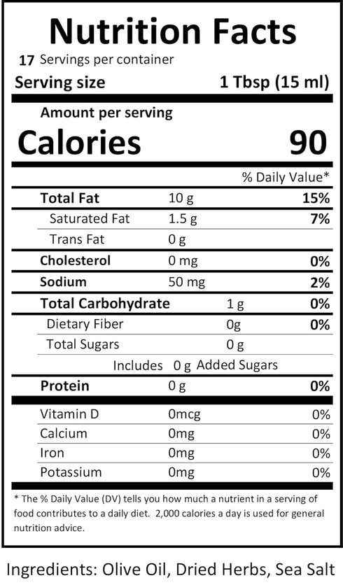 Sutter Buttes Bread Dipping Oil Sauce - 8.5 Ounce Bottle - Fresh from California (Tuscan Herb)...