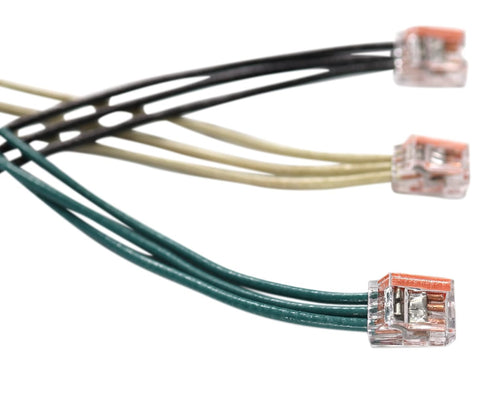 Push-in Electrical Connector, 22-12 AWG Solid, 3-Port, 50-Pack...
