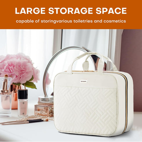5.8L Travel Toiletry Bag for women - 2.1 GAL Water-resistant Makeup Cosmetic Bag Organizer With Hanging Hook for Travel Accessories Shampoo Full-s...