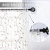 MRTREES Sheer Tier Curtains White, Voile Bathroom Tiers Rod Pocket, Leaves Embroidery Bedroom Curtain Panels Half Window Treatment for Living Room...