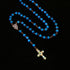 60Pieces Rosary Kits Catholic Cross and Center Medal Charm Metal Enamel Rhinestone Virgen De Guadalupe Pendant Chandelier Link for DIY Jewelry Mak...