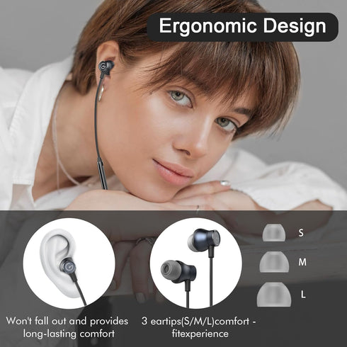 USB C Headphones Wired Earbuds for Samsung, Type C Wired Magnetic in-Ear Earphones with Microphone for Galaxy S23 Ultra S22 S21 iPhone 15 Pro Max ...