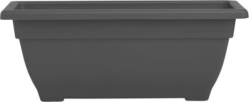 Rectangle Planter Box, 16 Inch Indoor/Outdoor Rectangular Planter, Durable UV Resistant, 2 Gallon Plastic Window Box Trough, Use for Herbs, Succul...