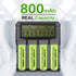 AA Rechargeable Batteries 800mAh Ni-MH Double A 1.2V High Capacity Precharged Solar Batteries for Garden Lights, Pathway Lights, Landscape Outdoor...