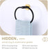 Towel Ring Black & Gold, Suyar Stainless Steel Hand Towel Holder, Oval Shape Towel Hanger, Towel Rack for Bathroom Wall...