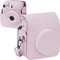 Camera Case Compatible with Fujifilm Instax Mini 12 Instant Camera with Adjustable Strap and Pocket (Pink)...