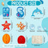76 Pieces Ocean Themed Party Decorations Under Sea Cutouts with Ocean Sea Animals Honeycomb Centerpiece with Fishing Net for Classroom Bulletin Bo...