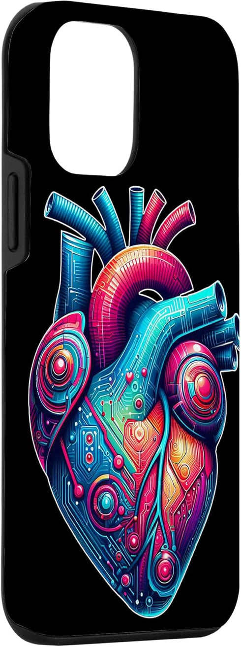 iPhone 12 mini Robot Heart Retro Robotics Engineer Artificial Intelligence Case...