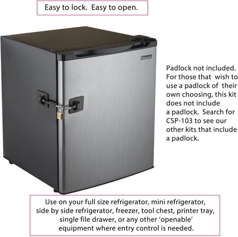 Refrigerator Door Lock Without Padlock - Black
