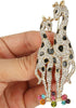 EVER FAITH Austrian Crystal Black Enamel Lovely Mother Giraffe and Child Family Brooch...