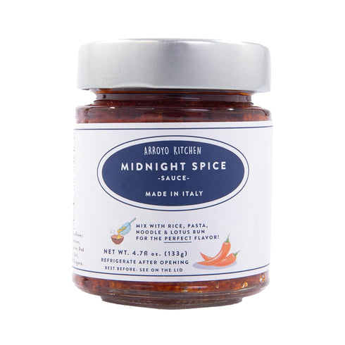 Arroyo Kitchen Midnight Spice Sauce, Made in Italy, Oil Blend of Sundried Tomato, Garlic & Italian Spices, All Natural, Preservative Free, Clean I...