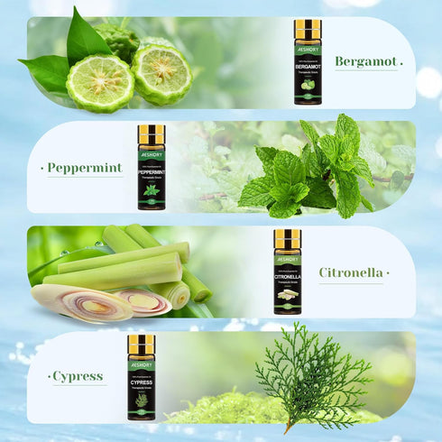 Summer Essential Oils Set - Fragrance Oil for Diffuser, Humidifier, Aromatherapy, Candle Making -...