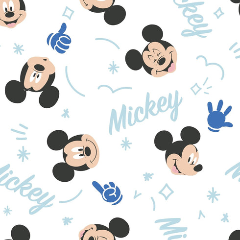 Lambs & Ivy Disney Baby Forever Mickey Mouse White Fitted Crib Sheet...