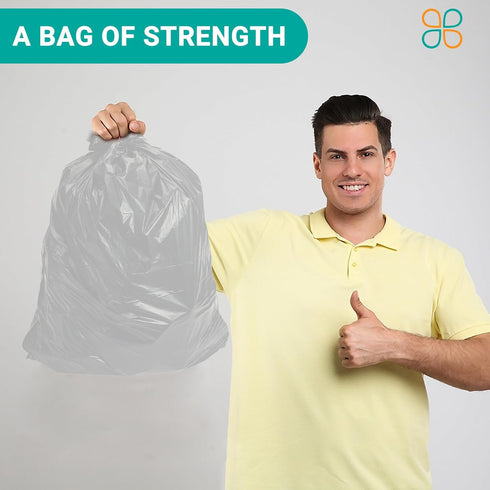 6 Gallon Garbage Bags, High Density: Clear, 6 MICRON, 20x22, 100 Bags....