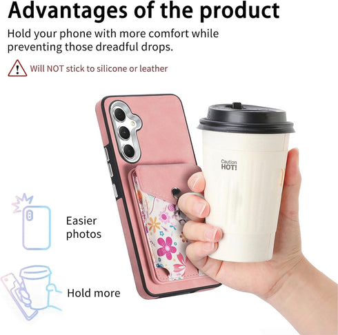 Asuwish Phone Case for Samsung Galaxy A05S Wallet Cell Cover with Screen Protector Magnetic Slim Ring Stand Kickstand Back Credit Card Holder Slot...