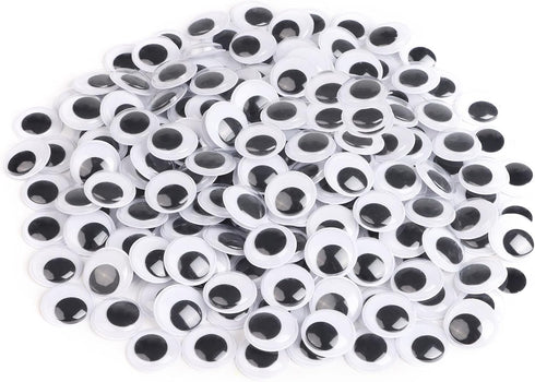 CCINEE 25mm Black Googly Wiggle Eyes 100PCS with Self-Adhesive for DIY Handmade Crafts Decorations...