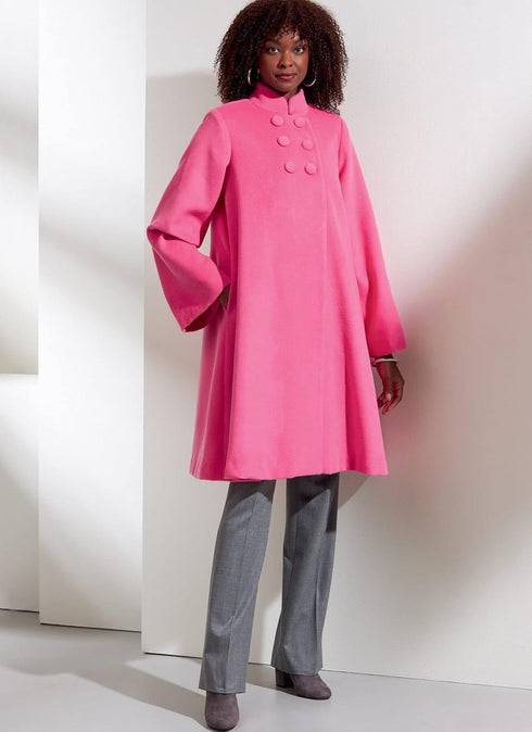 Vogue Misses' Loose Fitting Coat Sewing Pattern Kit, Code V1866, Sizes 6-8-10-12-14, Multicolor...