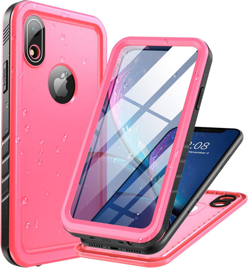 Cozycase Waterproof Case for iPhone XR, Shockproof Full-Body Rugged Bumper Case with Built-in Screen Protector for Apple iPhone XR 6.1 Inch 2018 R...
