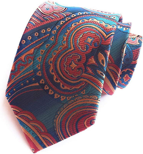 GUSLESON 3.15"(8cm) Fashion Striped PaisleyTies Mens Plaid Flower Necktie for Wedding...