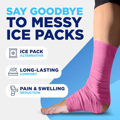 IceeNow - Ice Bandage Wrap Tape, Self Sticking Bandage Wrap, Instant Cold Compress Compression Tape Wrap, Athletic Muscle Tape, Athlete Tape for P...