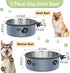 kathson 2 Pcs Dog Kennel Water Bowl, Stainless Steel Crate Water Bowl No Spill, Hanging Metal Pet Food Water Bowl Feeder for Cats Small Medium Dog...
