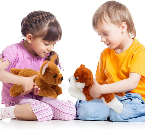 Skylety 3 Pcs 7.87 Inches Dog Stuffed Animal Plush Dog Soft Plush Dog Pillow Toy Fluffy Puppy Set for Christmas Girls Baby Kids Dog Party Favor Bi...