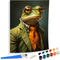 SKRYUIE Paint by Numbers Frogs for Adults, Acrylic Oil Painting by Numbers Kits Suits for Beginner with Paintbrushes Brushes Paintwork Art Crafts ...