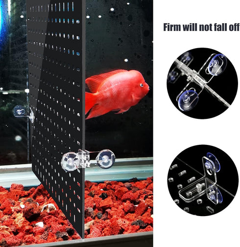 Fish Tank Divider Black 10 Gallon/20-Gal (extra high) Aquarium Divider with Suction Cups Accessories...