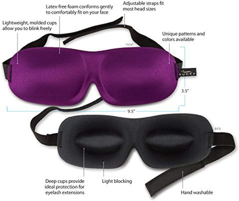Bucky 40 Blinks No Pressure Printed Eye Mask for Travel & Sleep, Lattice, One Size...