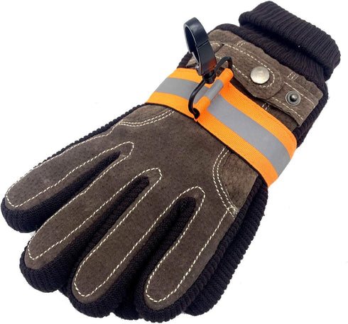 Wanty Heavy-Duty Firefighter Turnout Gear Glove Strap with Bukle, Ultimate Turnout Gear Firefighting Glove Safety Tools (2 Orange)...